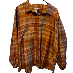 Coldwater Creek  100% Silk Blouse Button Down 3X